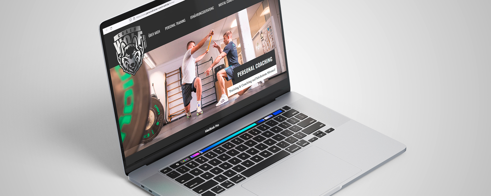 Homepagedesign für den Personaltrainer Coach Wolf